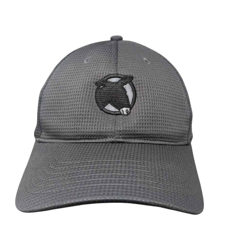 Mule Hide Strapback Hat Gray OSFA Adjustable Embroidered Continental